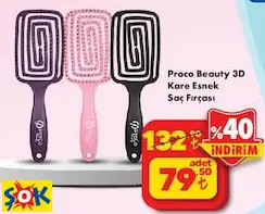 PROCO BEAUTY 3D KARE ESNEK SAÇ FIRÇASI